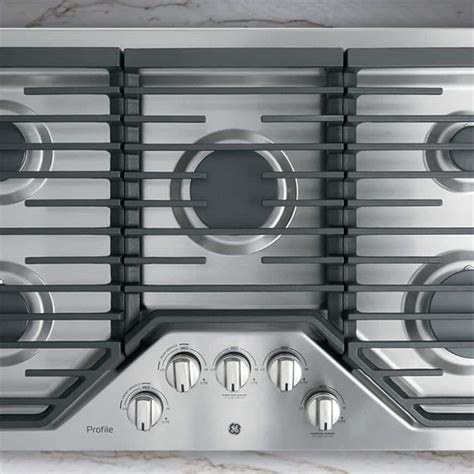 36 in gas cooktop in stainless steel